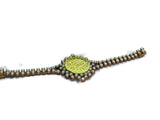 Husar D Vaseline Uranium Czech Glass Bracelet - Vintage Lane Jewelry