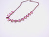 Pink Baguette Rhinestone Necklace and Earrings - Vintage Lane Jewelry