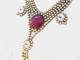 Husar D Vaseline Uranium Necklace - Vintage Lane Jewelry