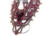Bijoux MG Czech Glass Pink Rhinestone Statement Necklace and Earrings - Vintage Lane Jewelry