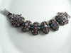 Vintage Hollycraft Silvertone Pastel Rhinestone Bracelet - Vintage Lane Jewelry