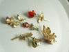 Vintage Red Rose Enamel Pins - Vintage Lane Jewelry