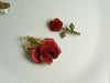 Vintage Red Rose Enamel Pins - Vintage Lane Jewelry