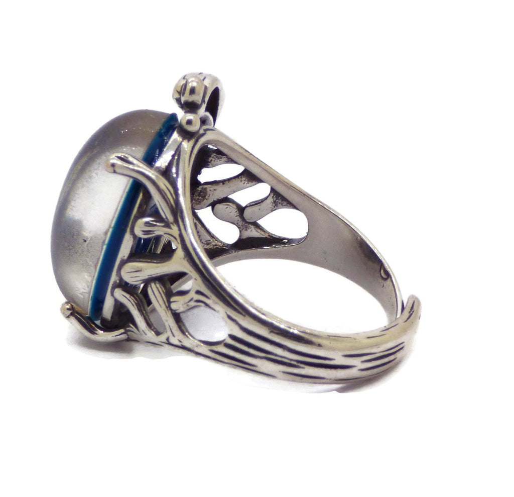 Dolphin Mood Ring Sterling Silver - Vintage Lane Jewelry
