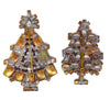 Husar D Czech Glass Christmas Tree Brooches - Vintage Lane Jewelry