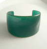 Vintage Extra Wide Bakelite Bangle Bracelet Translucent Turquoise Blue - Vintage Lane Jewelry