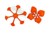 Orange, Peach and Yellow Enamel Flower Pins - Vintage Lane Jewelry