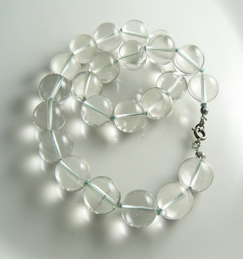 Vintage Art Deco Glass Crystal Orbs Necklace/Choker - Vintage Lane Jewelry