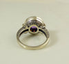 Natural Amethyst and Opal Sterling Silver Poison Pill Box Ring - Vintage Lane Jewelry