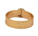 Mood Ring 24K Plated Brushed Gold Band - Vintage Lane Jewelry