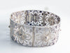 Vintage Fine Silver Filigree Hinged Bracelet - Vintage Lane Jewelry