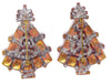 Christmas Trees Czech Glass Brooches - Vintage Lane Jewelry