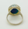 Round Mood Ring Sterling Silver Filigree Setting, Size 6.5 - Vintage Lane Jewelry