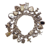 Sterling Silver Pools of Light Charm Bracelet - Vintage Lane Jewelry