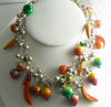 Vintage Long Carmen Miranda Fruit Dangle Charm Necklace - Vintage Lane Jewelry