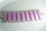 Huge Lavender Thermoset Vintage Bracelet - Vintage Lane Jewelry