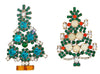 Christmas Pins Husar D Czech Glass Brooches - Vintage Lane Jewelry