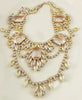 Czech Glass Huge Statement Rhinestone Necklace, Husar D. - Vintage Lane Jewelry