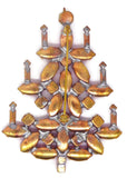Rhinestone Navette Christmas Tree Brooch - Vintage Lane Jewelry