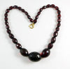 Cherry Bakelite Graduated Bead Necklace, Art Deco - Vintage Lane Jewelry