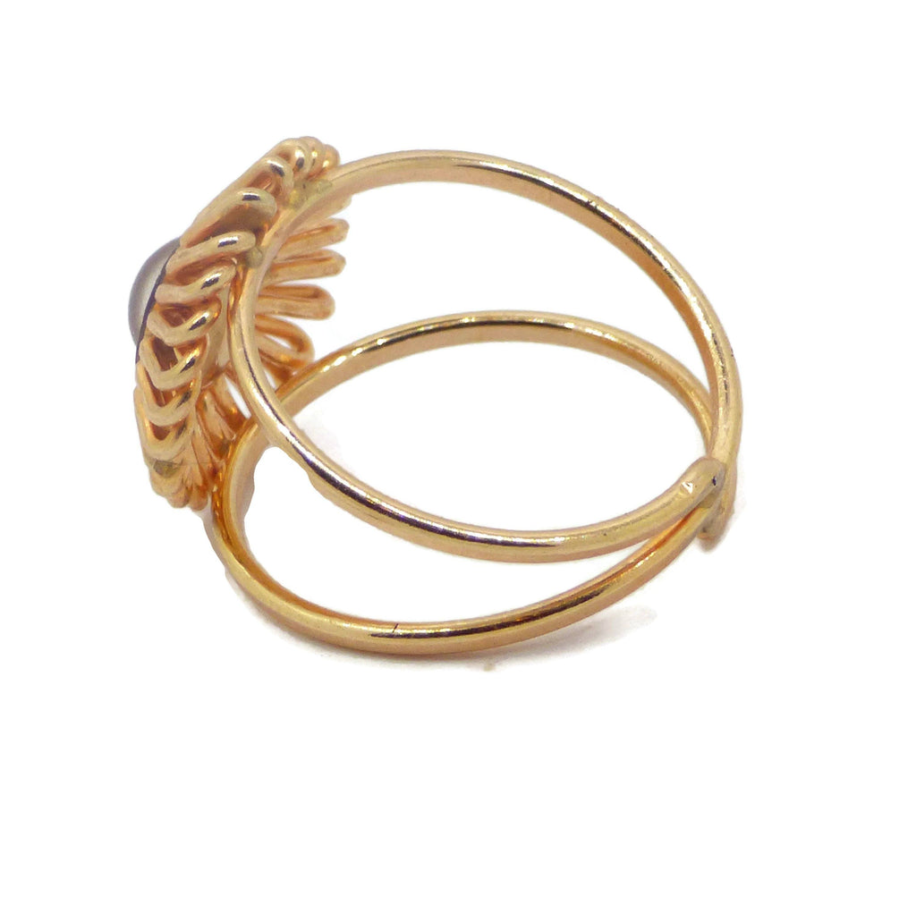 Mood Ring Gold Filled Bezel Setting - Vintage Lane Jewelry