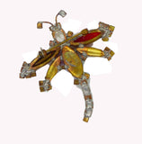 Czech Glass AB Rhinestone Husar D Dragonfly Pin Brooch - Vintage Lane Jewelry