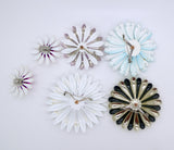 Large Enamel Flower Pins Daisy Lot and pierced Style Daisy Earrings - Vintage Lane Jewelry