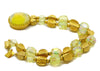 Vintage Alice Caviness Yellow Art Glass Double Strand Bracelet - Vintage Lane Jewelry