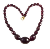 Cherry Bakelite Graduated Bead Necklace, Art Deco - Vintage Lane Jewelry