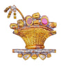 Rhinestone Easter Egg Basket Brooch - Vintage Lane Jewelry