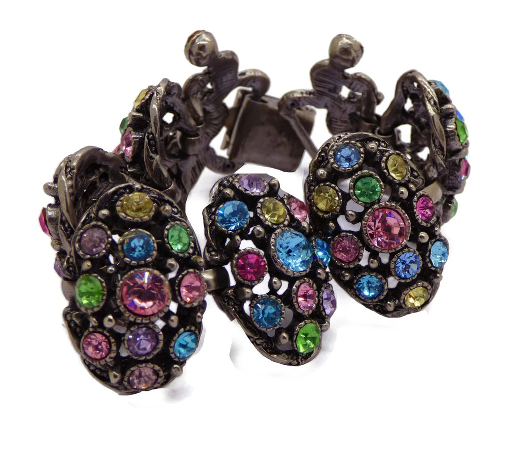 Pastel Rhinestone Bracelet - Vintage Lane Jewelry