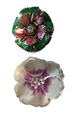 Vintage Enamel Flower Pins Colorful Lot - Vintage Lane Jewelry