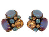 Saphiret Regency Rhinestone Clip Earrings - Vintage Lane Jewelry