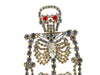 Huge Czech Rhinestone Skeleton Halloween Holiday Brooch - Vintage Lane Jewelry