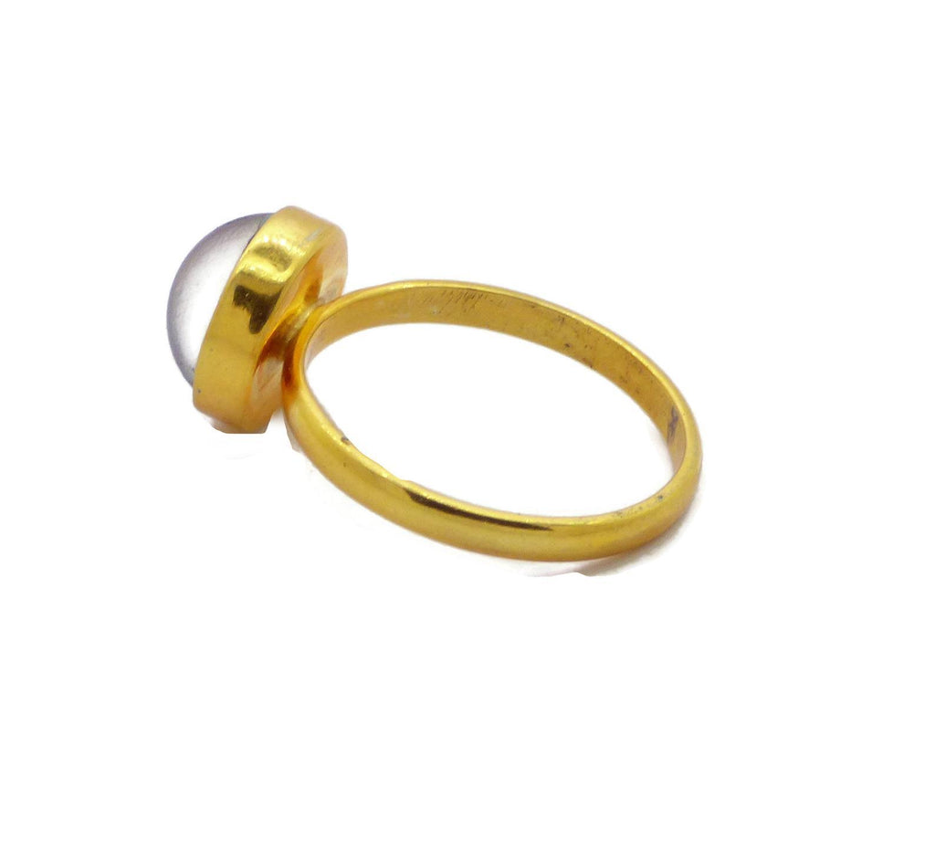 Gold Vermeil 8mm Mood Ring - Vintage Lane Jewelry