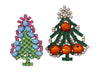 Husar D Czech Glass Christmas trees - Vintage Lane Jewelry