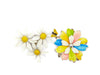 Enamel Flower Brooch Lot - Vintage Lane Jewelry