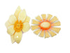 Orange Flowers Enamel Flower Lot - Vintage Lane Jewelry