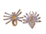 Halloween Czech Glass Spider Brooches - Vintage Lane Jewelry