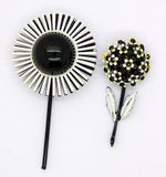 Enamel Flower Lot, 8 pins, Flower Brooches - Vintage Lane Jewelry
