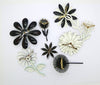 Enamel Flower Lot, 8 pins, Flower Brooches - Vintage Lane Jewelry