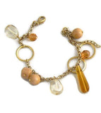 Czech Glass Charm Bracelet - Vintage Lane Jewelry