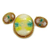 Hobe Poured Glass Easter Egg Swirl Demi Parure - Vintage Lane Jewelry
