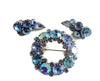 Vintage Topaz Ice Blue Ab Rhinestone Demi Parure - Vintage Lane Jewelry