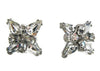 Hollycraft Clear Rhinestone Screw Type Earrings - Vintage Lane Jewelry