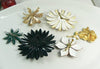 Earth Tones Vintage Enamel Flower Pin Lot - Vintage Lane Jewelry