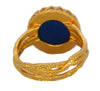 14mm 24K Gold Plated Brass Wire Crown Bezel Mood Ring - Vintage Lane Jewelry