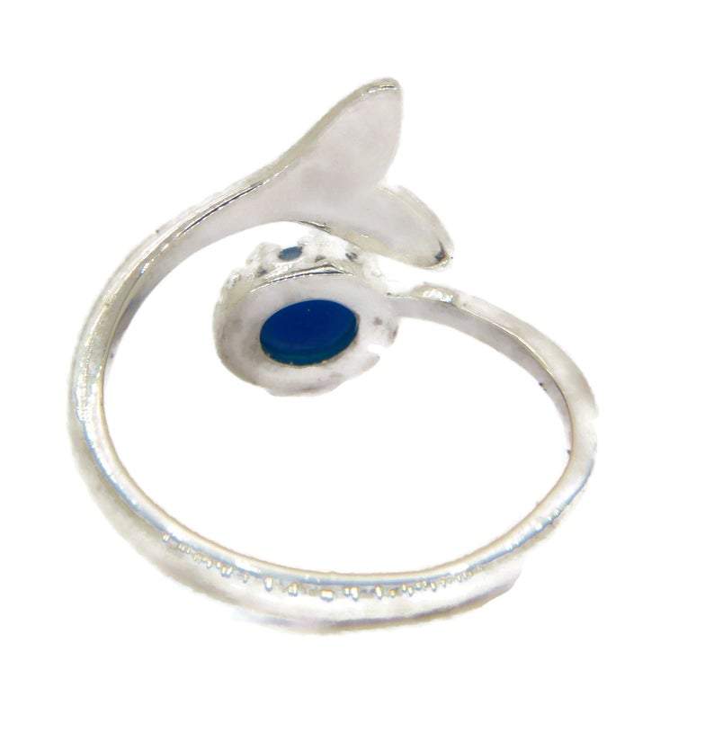 Mermaid Fish Tail Sterling Silver Mood Ring - Vintage Lane Jewelry