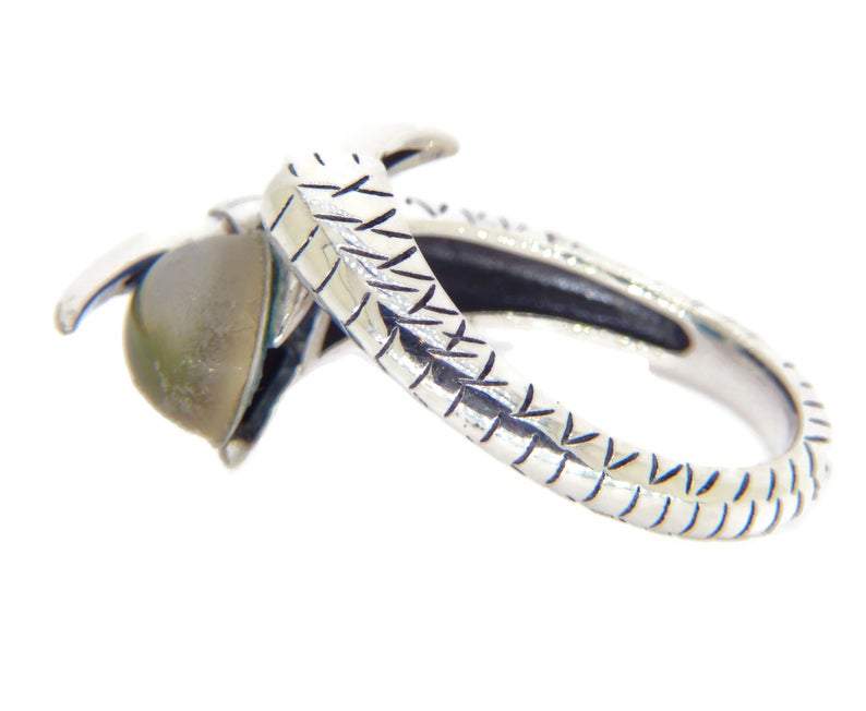 Sterling Silver Dragon Claw Oval Mood Stone Unisex Ring - Vintage Lane Jewelry