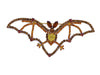 Huge Topaz Rhinestone Halloween Bat Brooch - Vintage Lane Jewelry